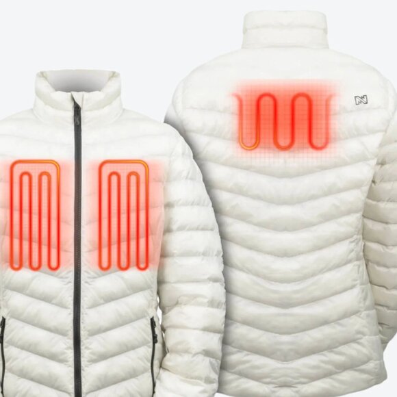 NIB NWT Fieldsheer Backcountry Xtera Heated Jacket Women’s, Medium, Cream - Picture 2 of 5